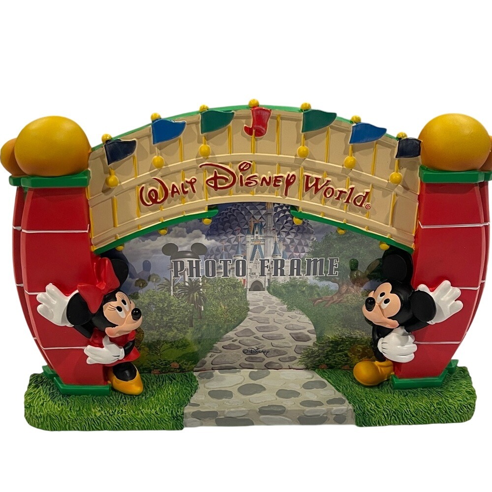 Disney Walt Disney World Entrance Mickey Minnie Photo Frame NIP